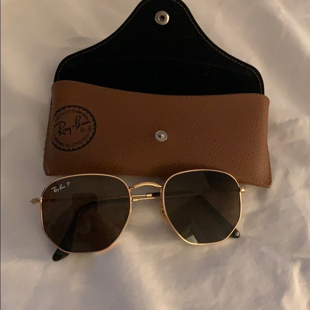 Authentic Ray Ban Hexagonal Polarized Sunglasses